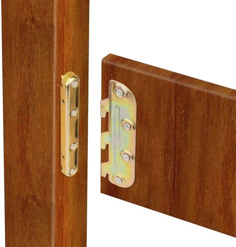 metal bracket on wood bed rail loose|corner brackets for bed frame.